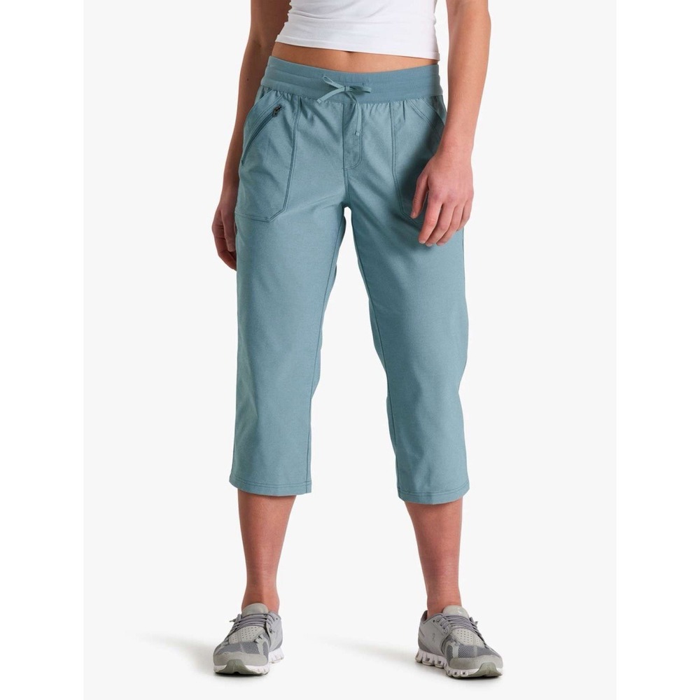 Kuhl Womens L Trekr Pull On Kapri Pants Drawstring Stretch Hike Capri Outdoor